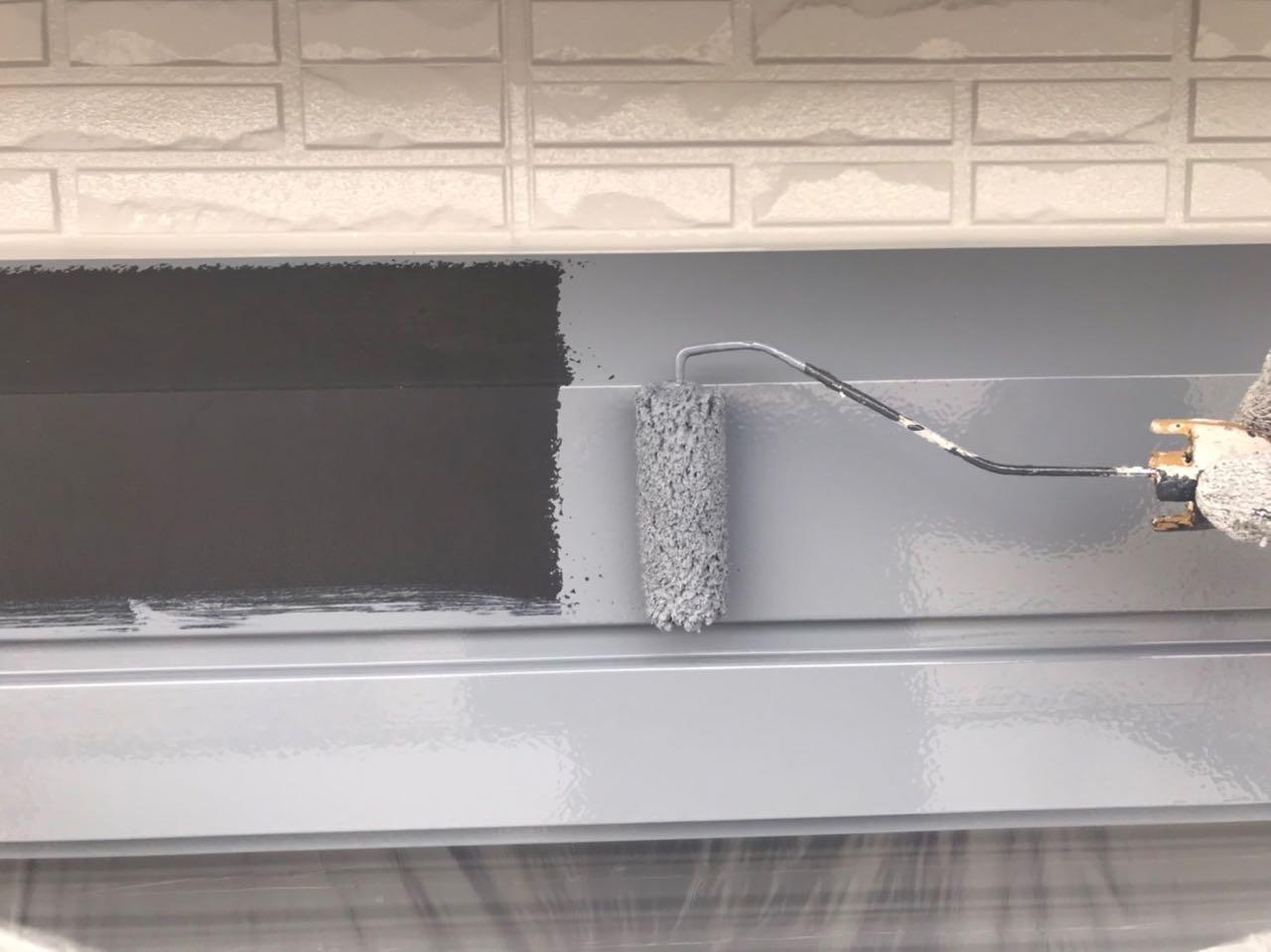 【シャッターボックス塗装】下塗り