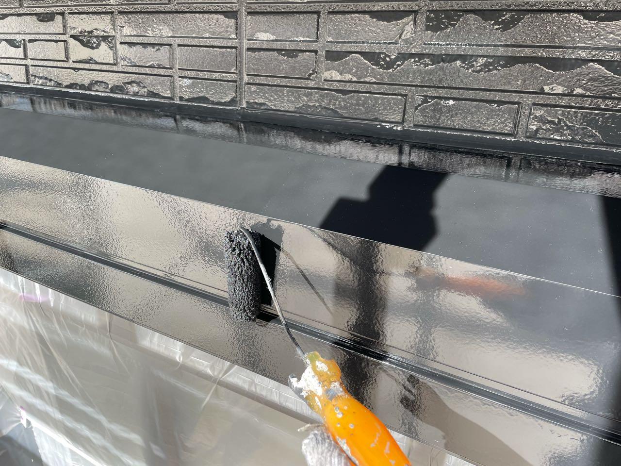 【シャッターボックス塗装】上塗り