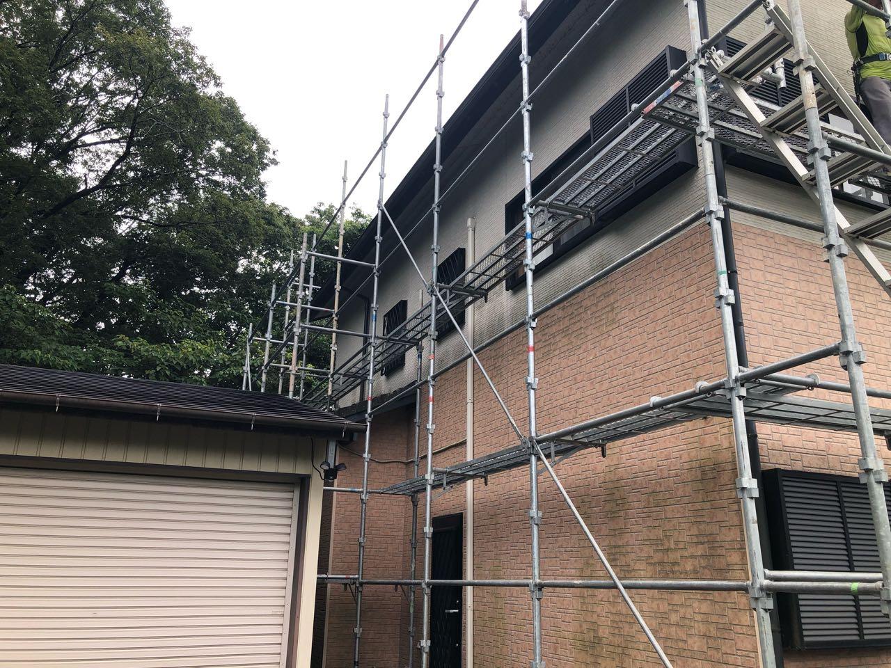 【足場設置工事】設置中