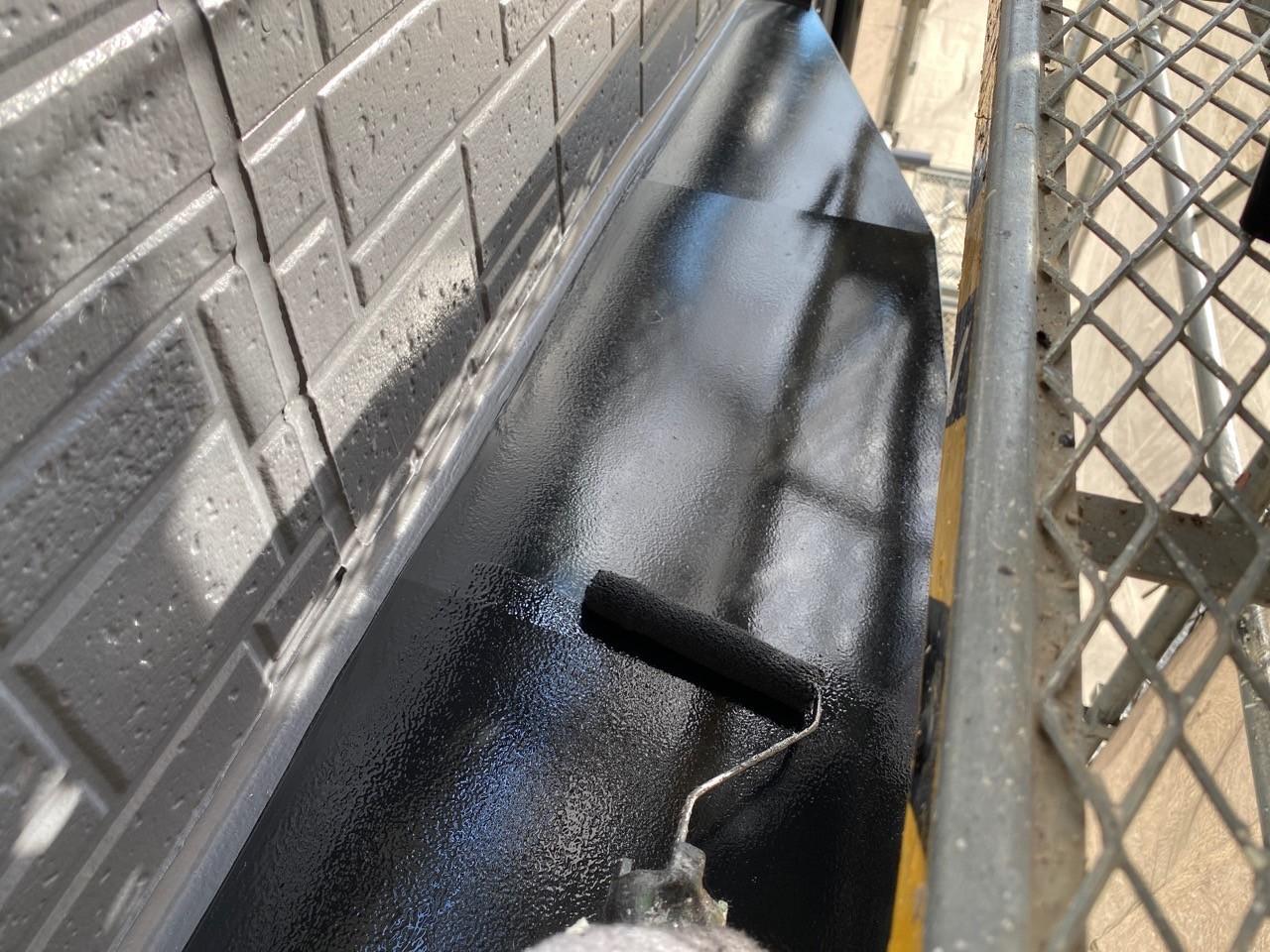 【庇塗装】上塗り