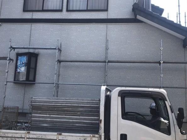 【足場設置工事】設置中