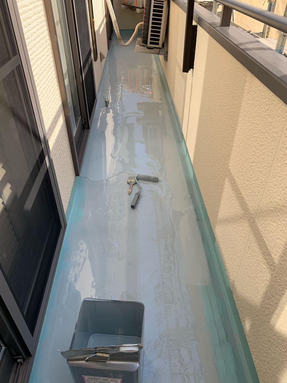 【防水工事】ウレタン防水塗布2回目