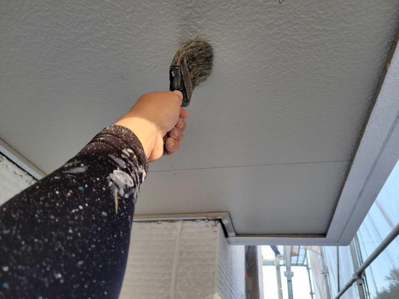 【軒天塗装】ケレン作業