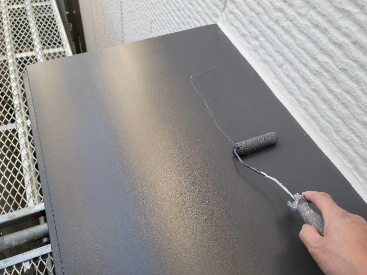 【庇塗装】上塗り