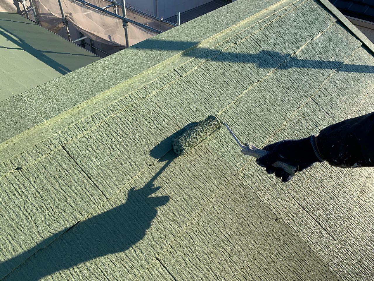 【屋根塗装】上塗り
