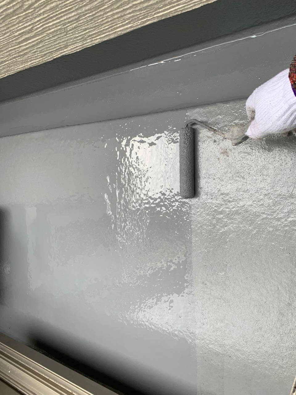 【防水工事】ウレタン防水塗布1回目