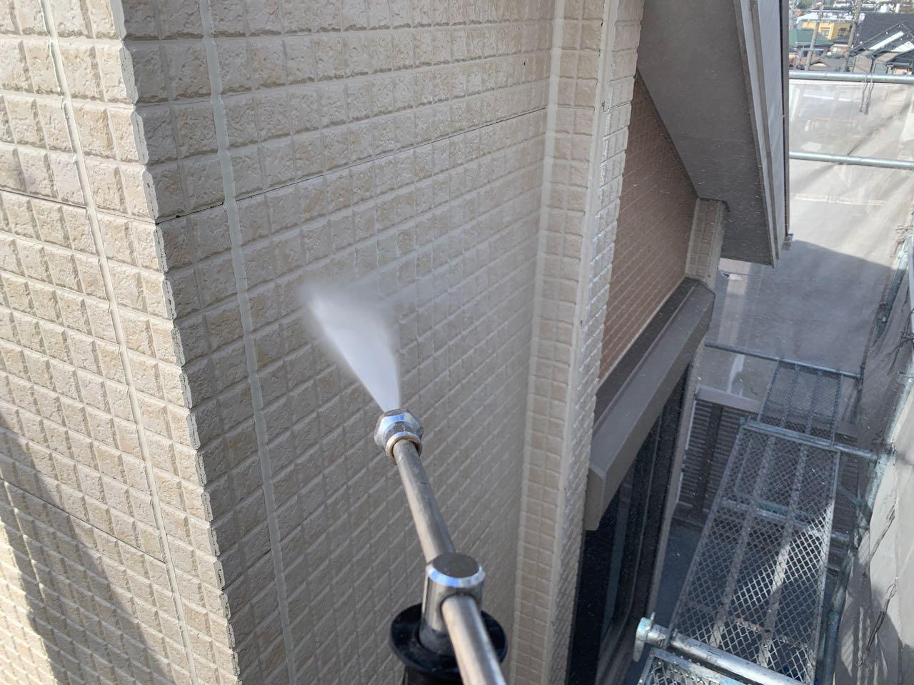 【外壁洗浄】バイオ洗剤塗布
