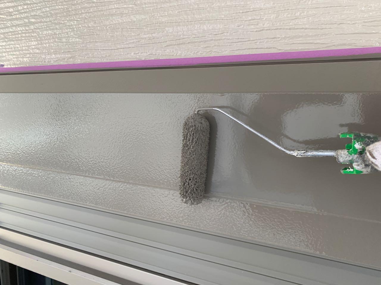 【シャッターボックス塗装】上塗り