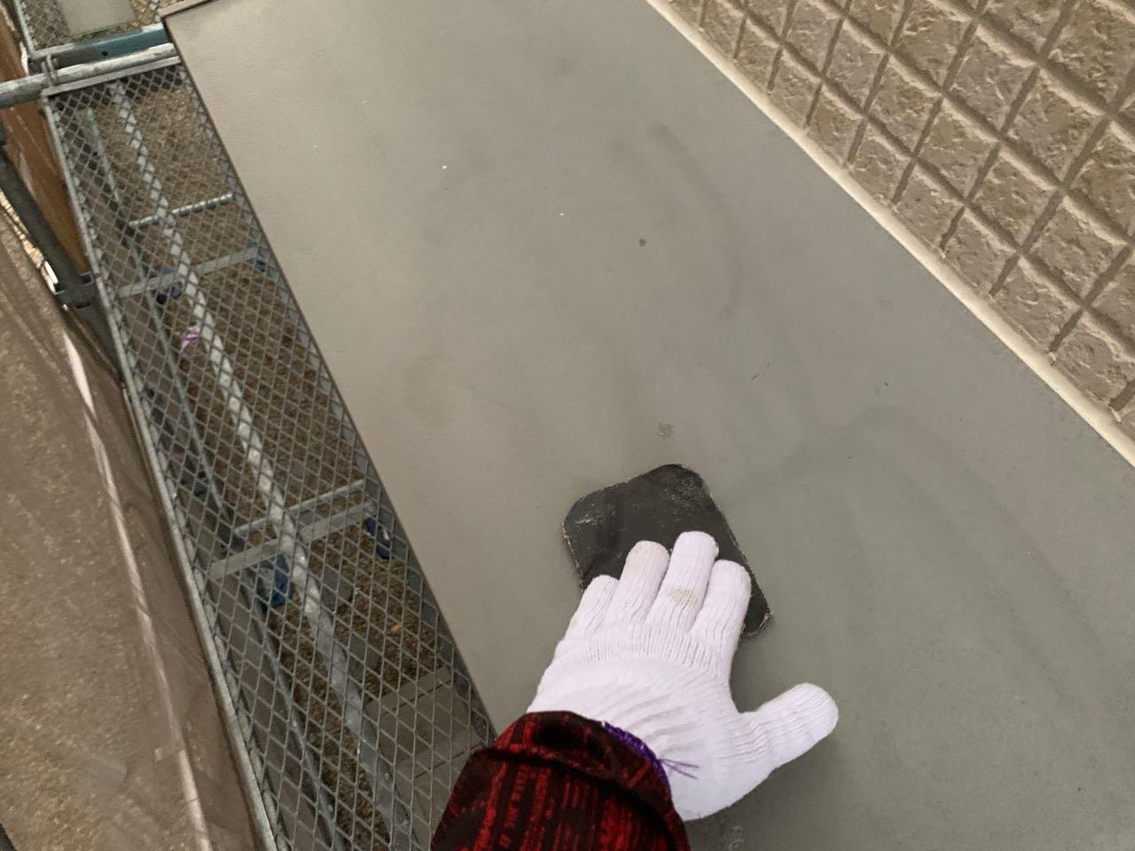 【庇塗装】ケレン作業