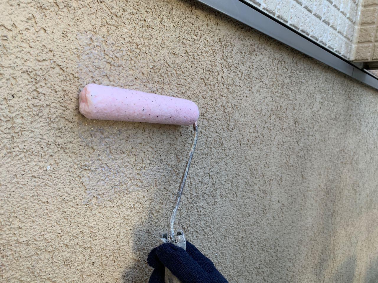 【擁壁塗装】下塗り