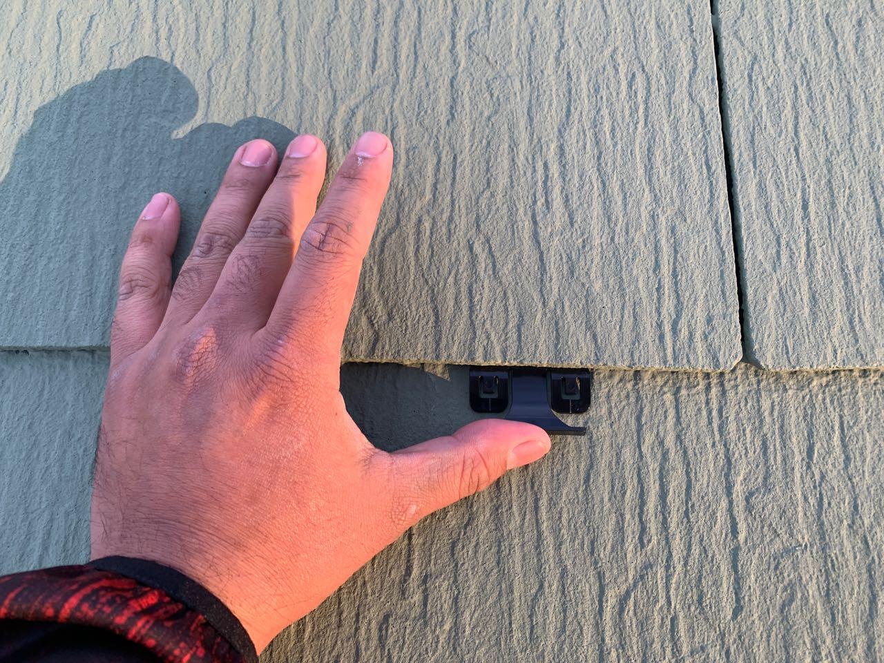 【屋根塗装】タスペーサー挿入