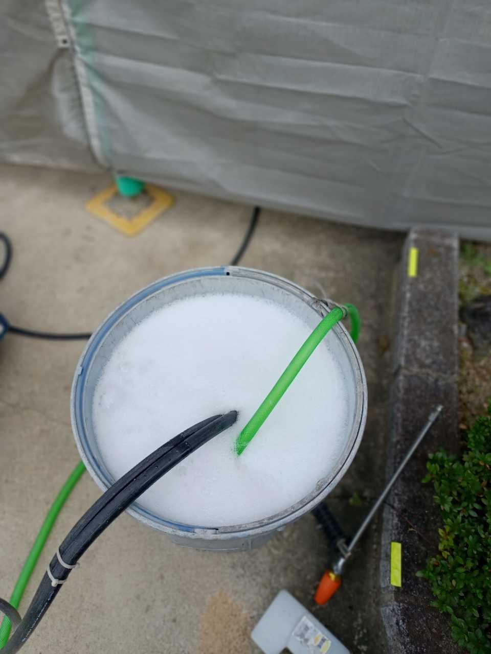 【バイオ洗剤準備】洗浄液攪拌