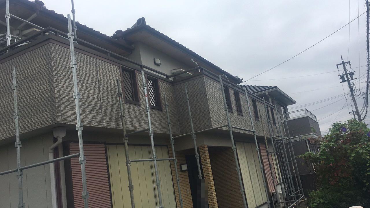 【足場設置工事】設置中