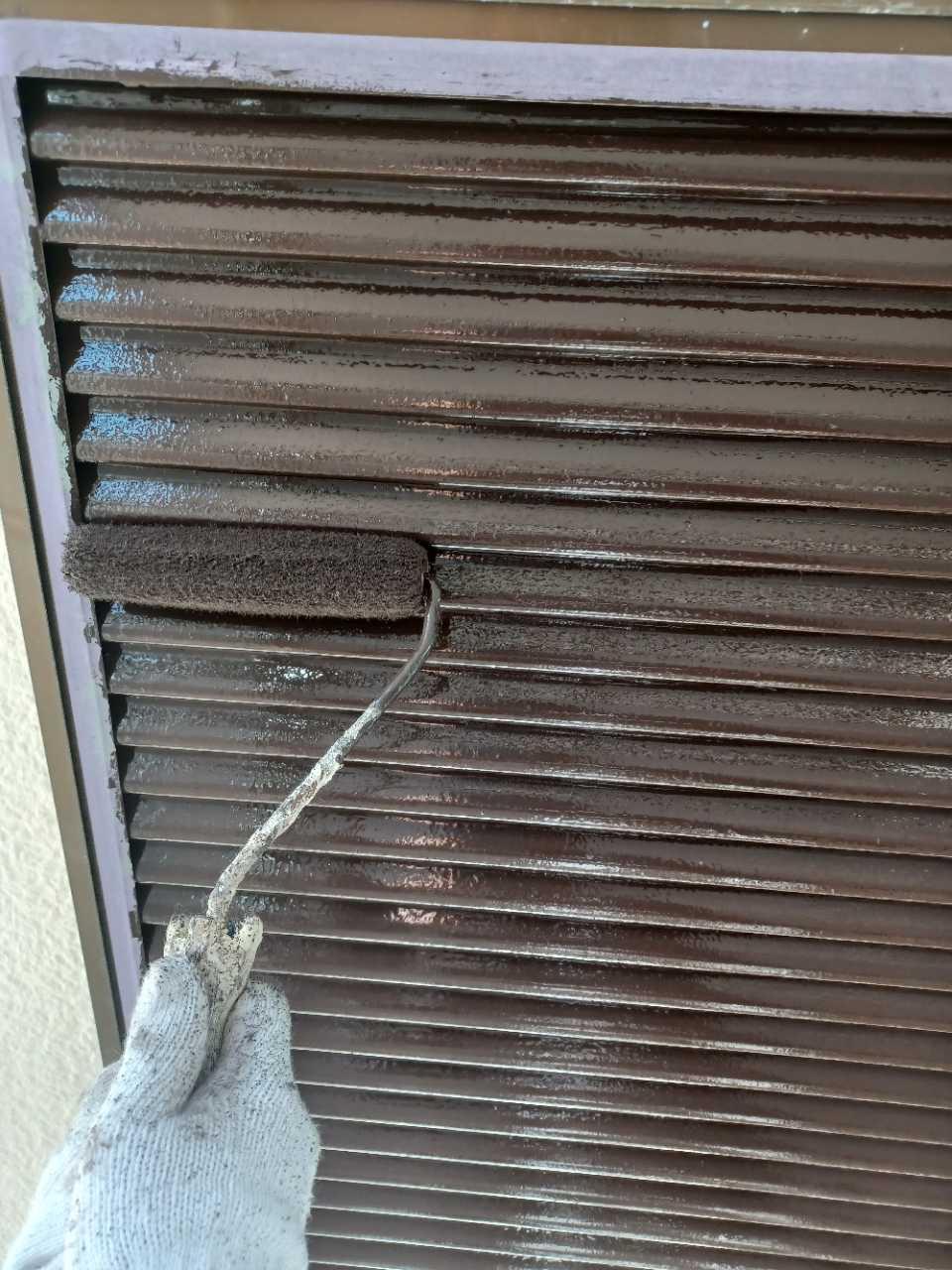 【雨戸塗装】上塗り