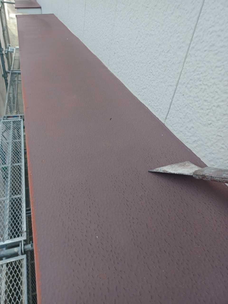 【庇塗装】ケレン作業