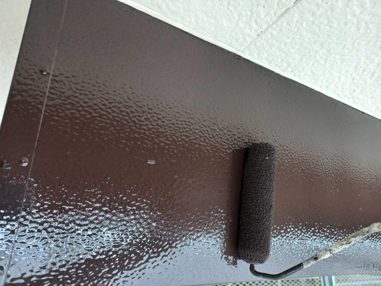 【庇塗装】上塗り