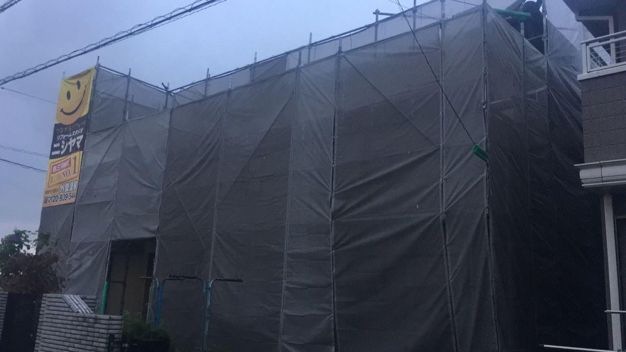 【足場設置工事】完了全景