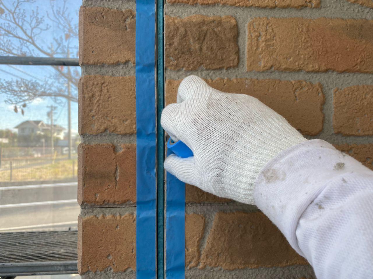 【シーリング工事】マスキング貼り