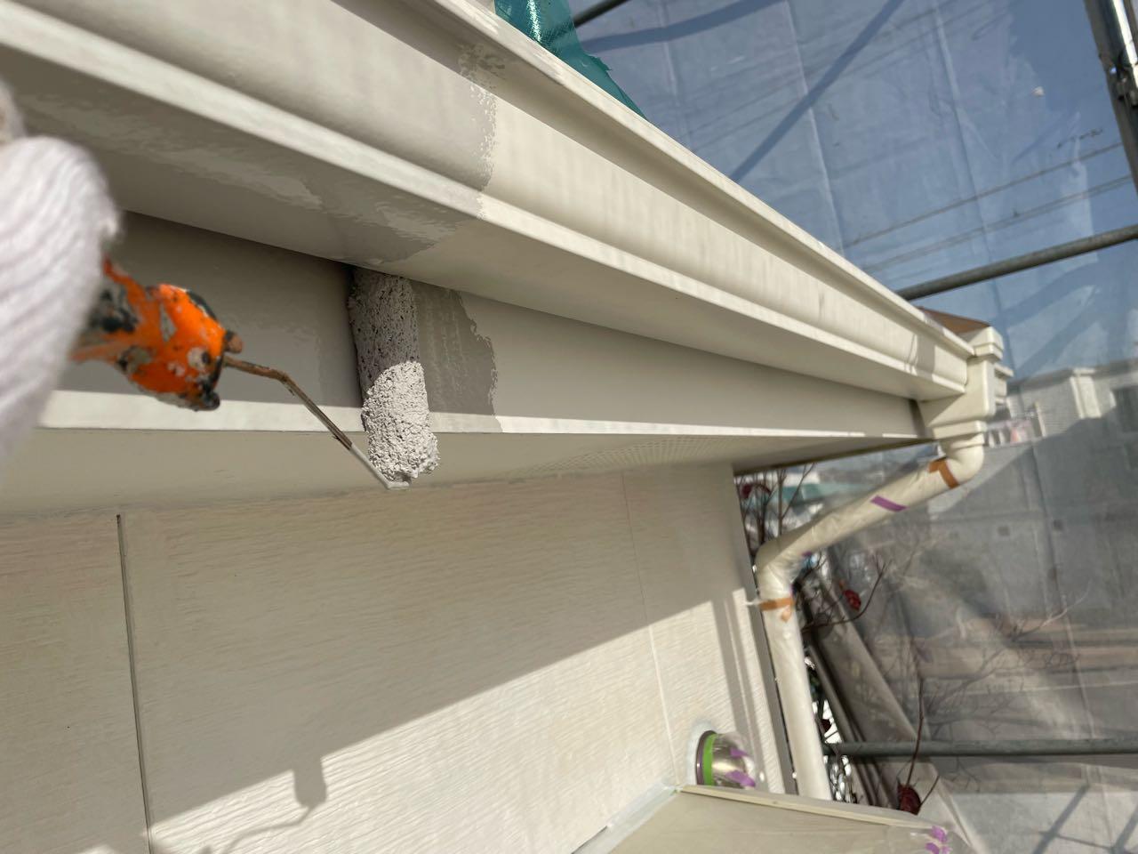 【破風・鼻隠し塗装】下塗り