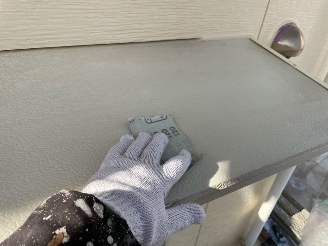 【庇塗装】ケレン作業