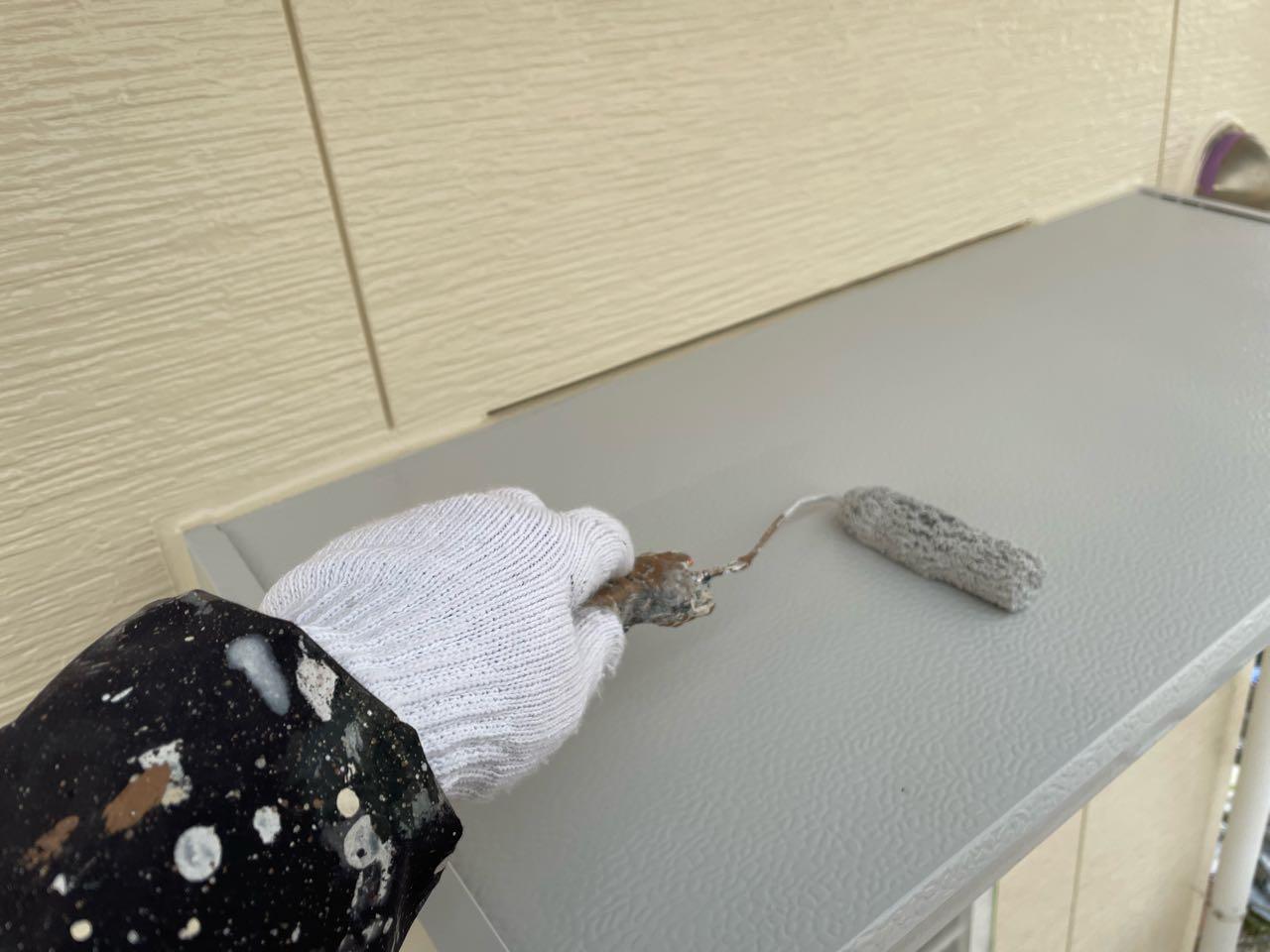 【庇塗装】上塗り