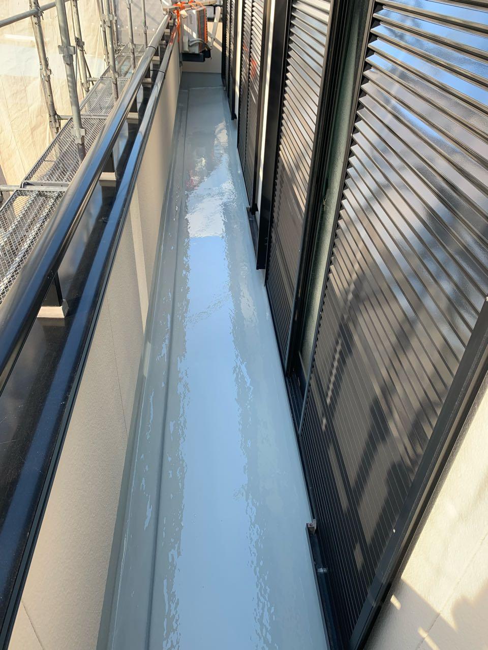【防水工事】ウレタン防水塗布1回目