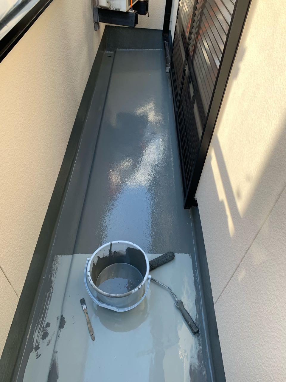 【防水工事】トップコート塗布