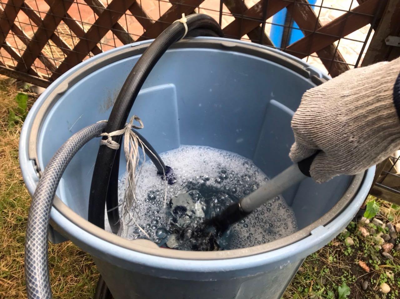 【バイオ洗剤準備】洗浄液攪拌