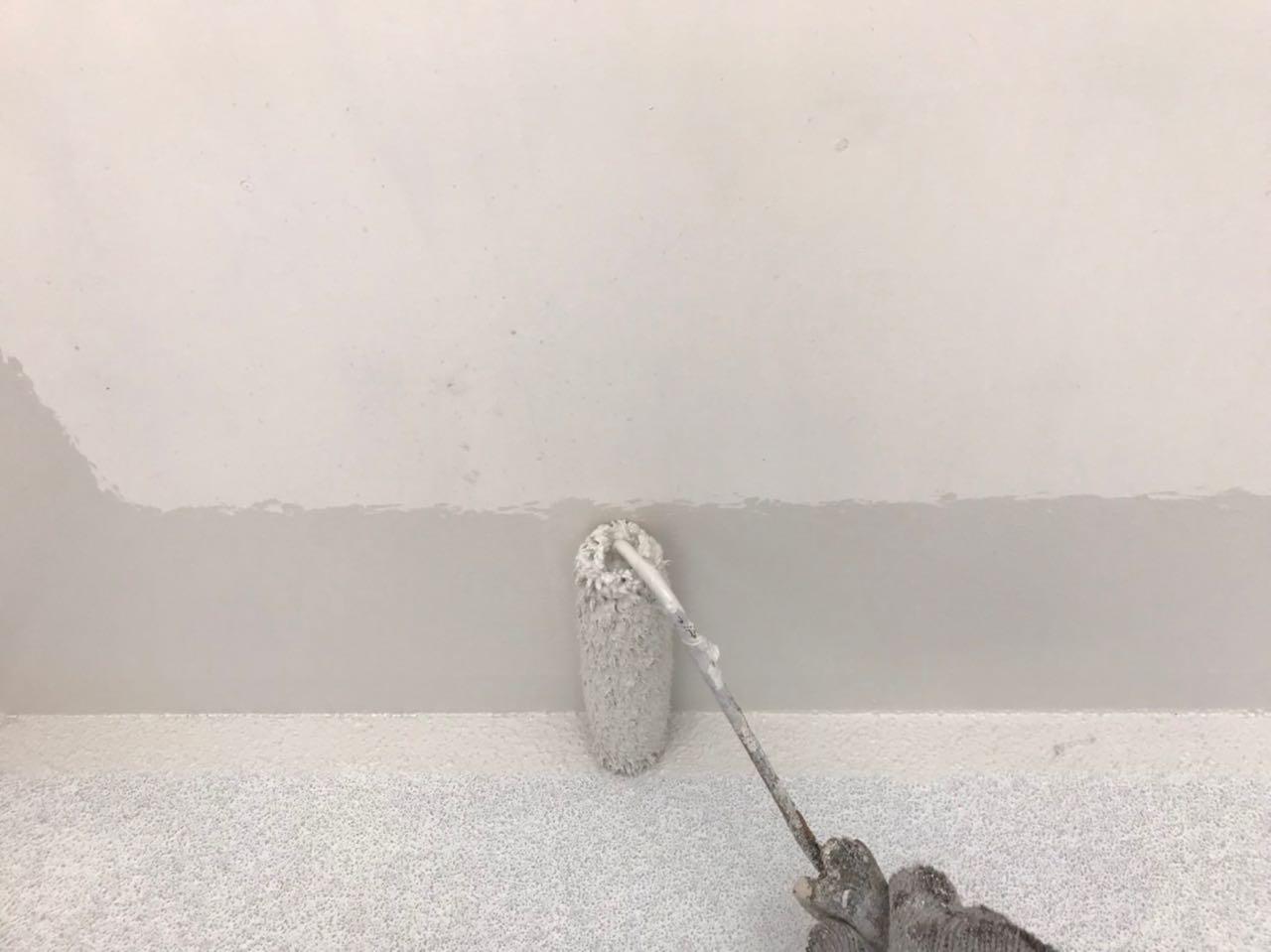 【軒天塗装】下塗り