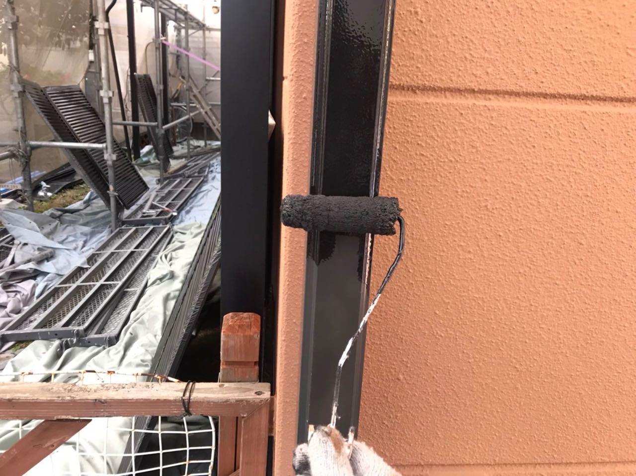 【雨樋塗装】下塗り