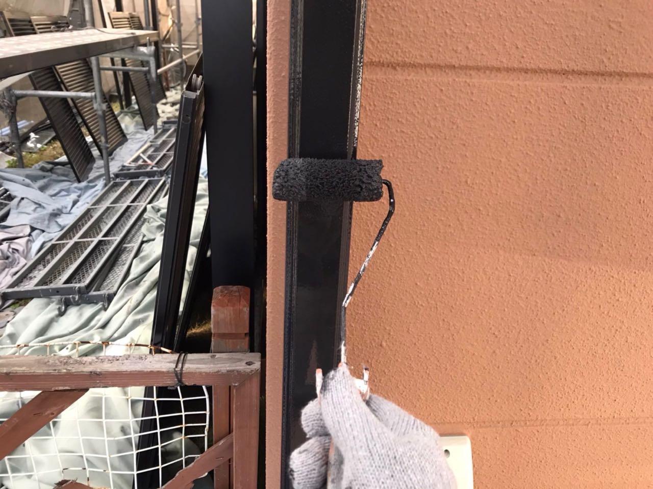 【雨樋塗装】上塗り