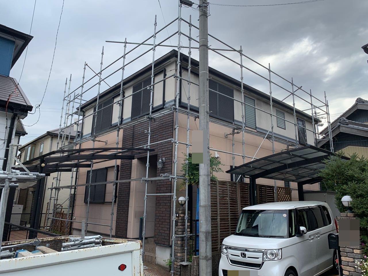 【足場設置工事】設置中