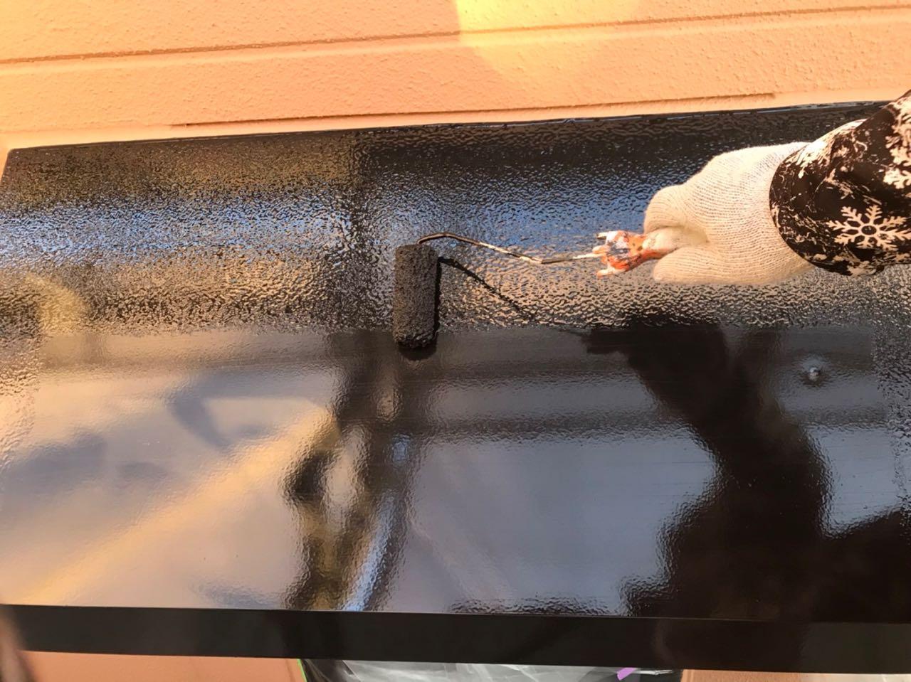 【庇塗装】上塗り