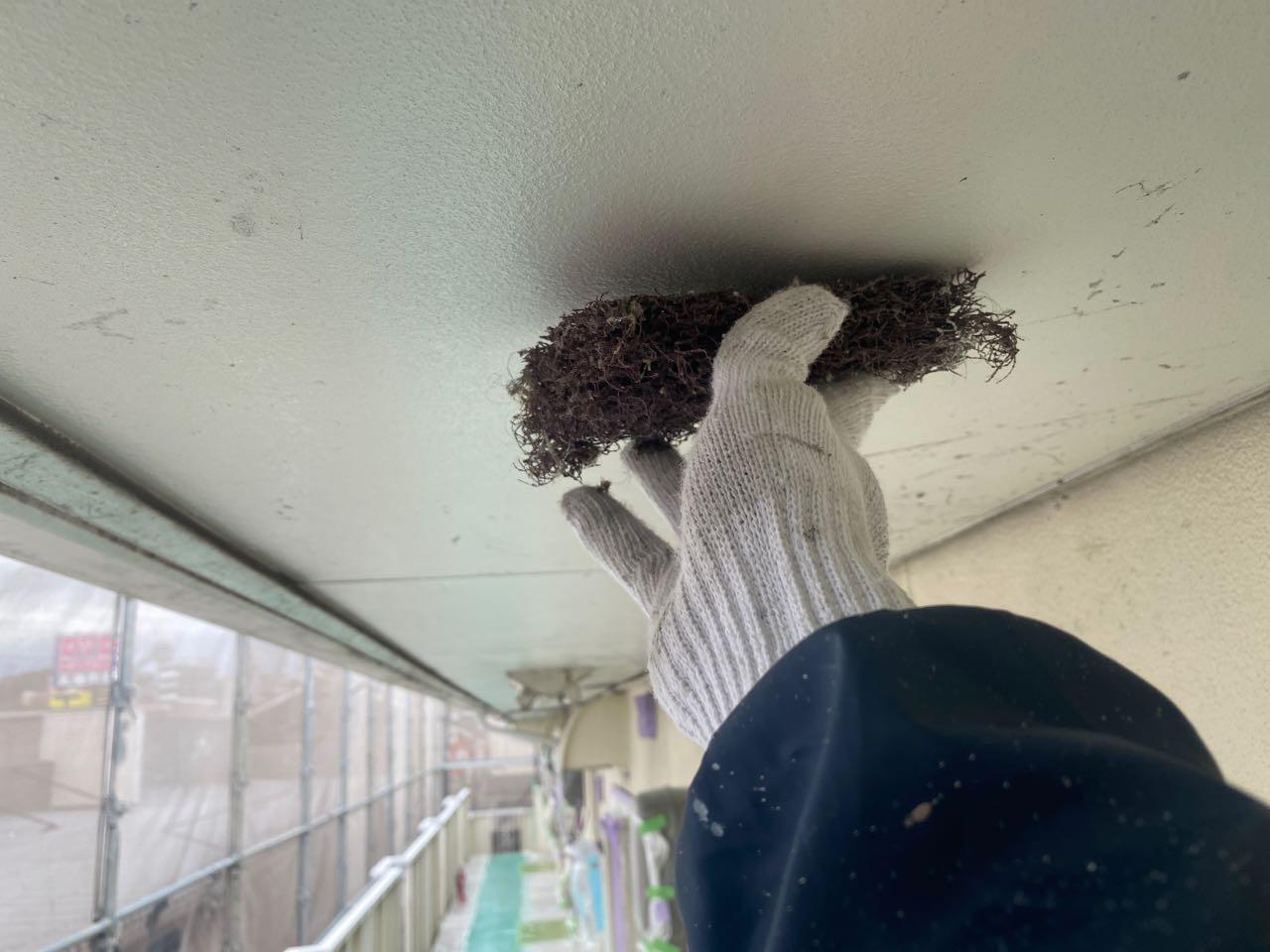 【軒天塗装】ケレン作業