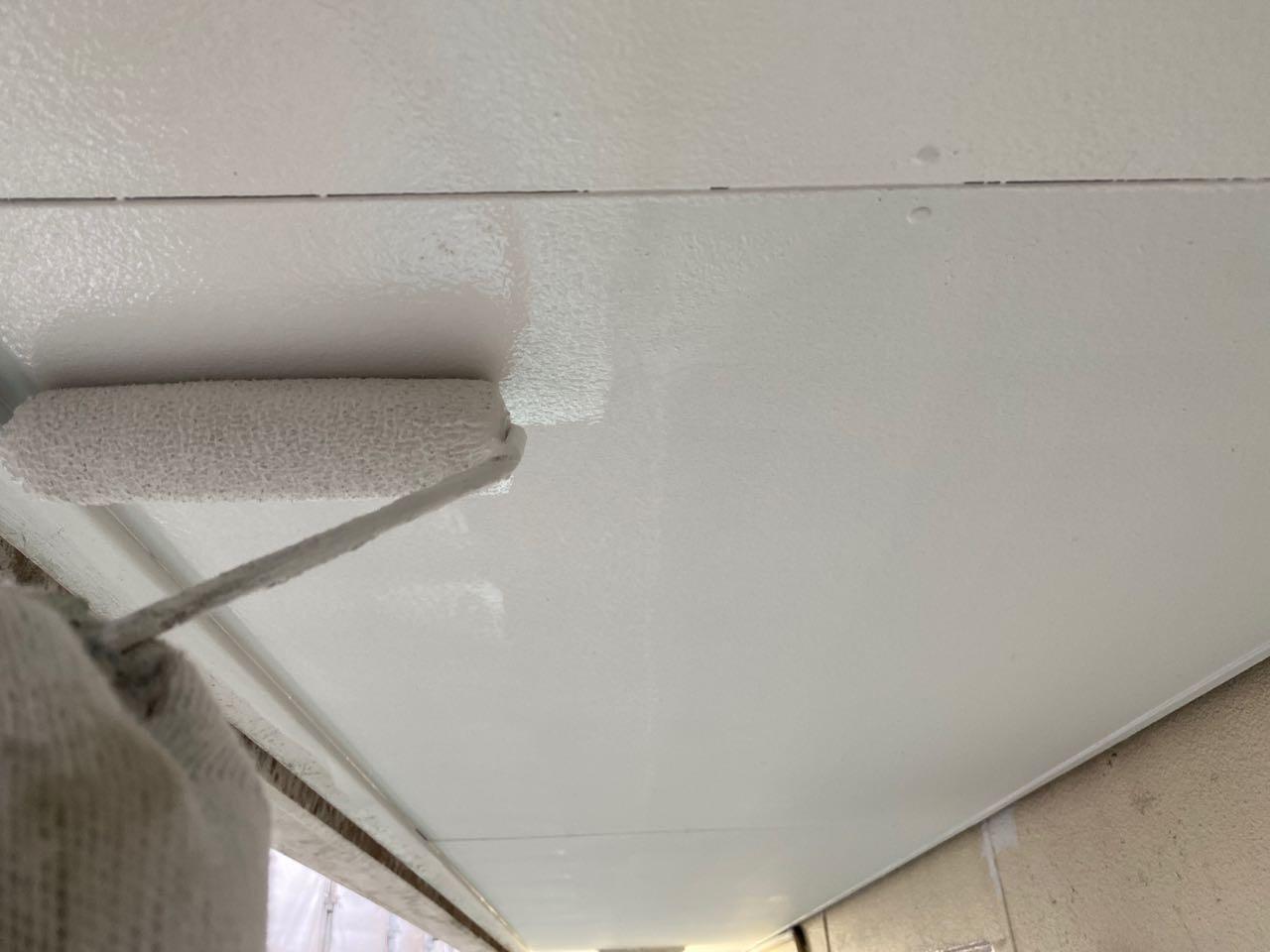 【軒天塗装】上塗り