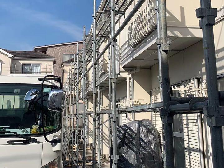 【足場設置工事】設置中