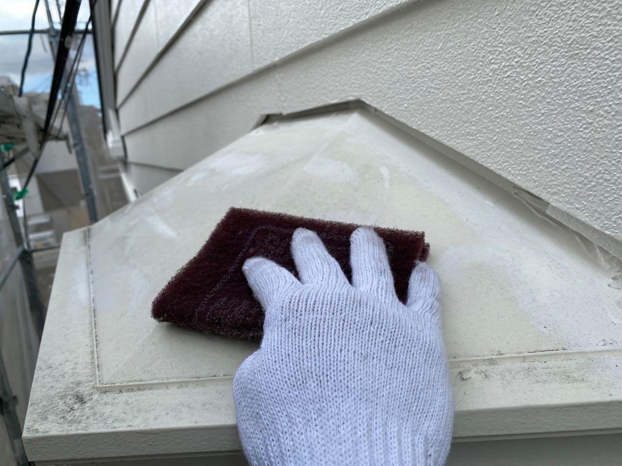 【庇塗装】ケレン作業