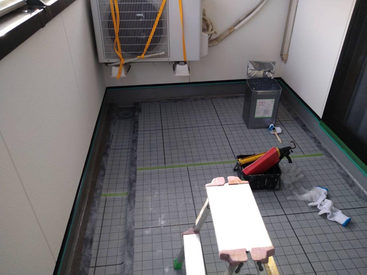 【防水工事】自着シート貼り