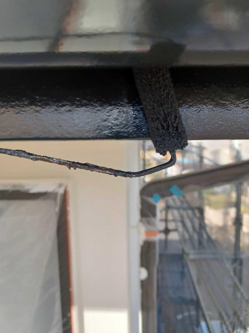 【破風・鼻隠し塗装】上塗り