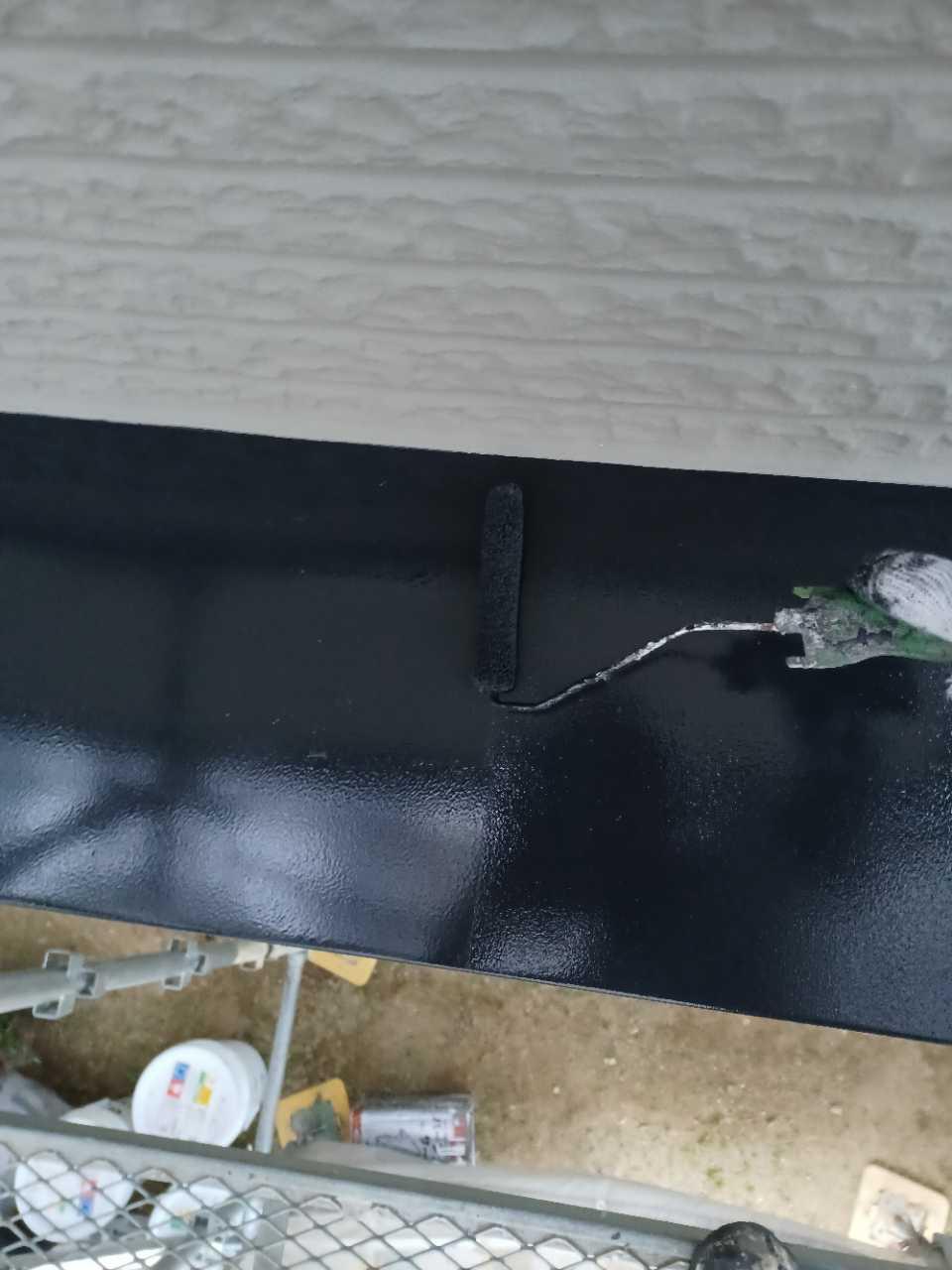 【シャッターボックス塗装】上塗り