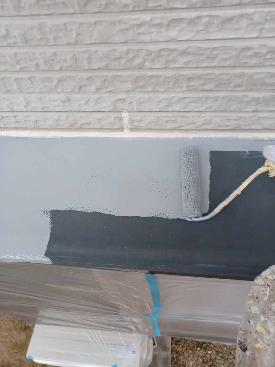 【庇塗装】下塗り