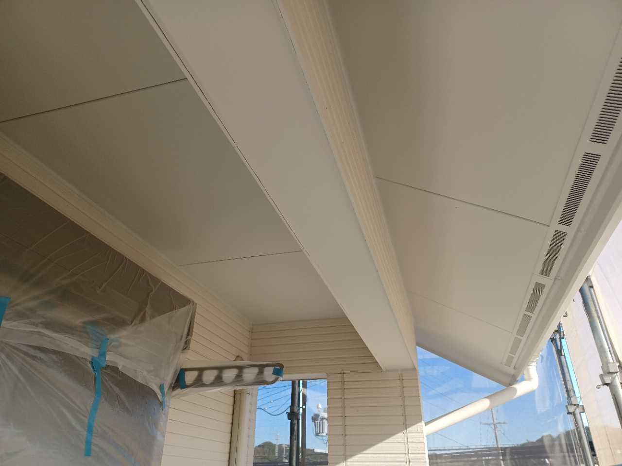 【軒天塗装】完了