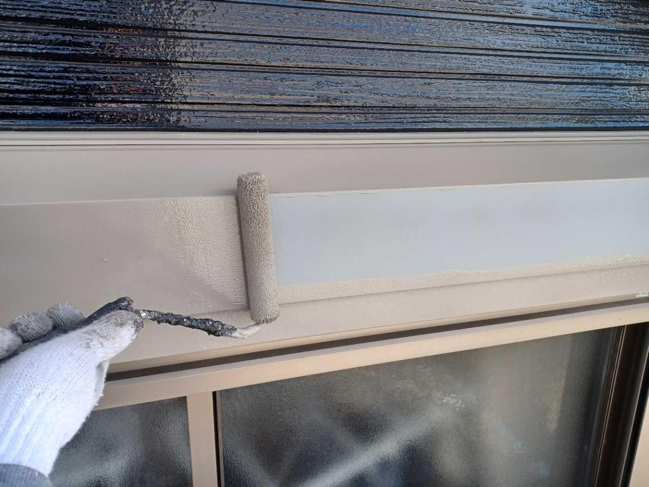 【シャッターボックス塗装】下塗り