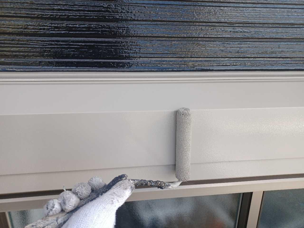 【シャッターボックス塗装】上塗り