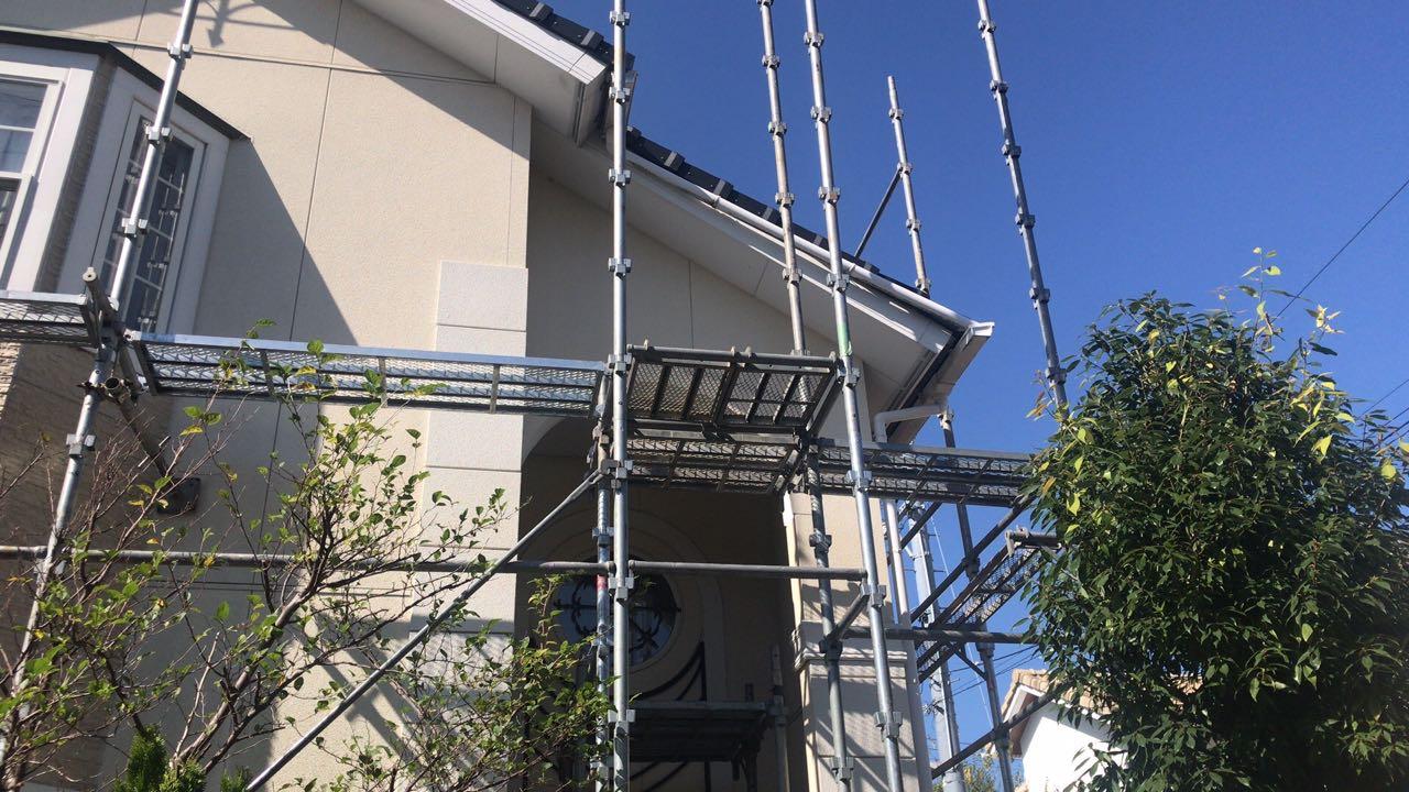 【足場設置工事】設置中