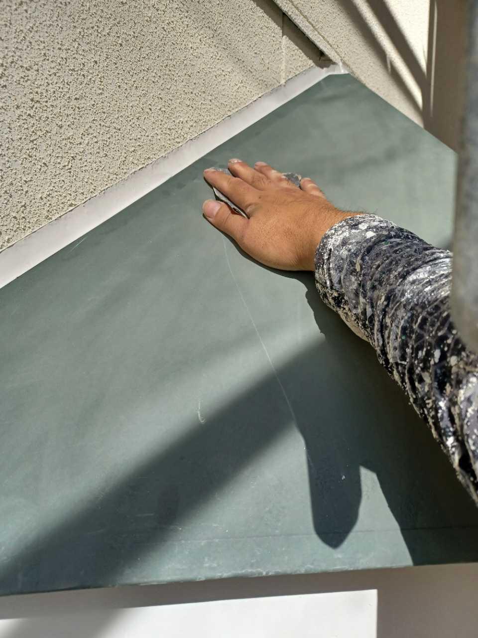 【庇塗装】ケレン作業