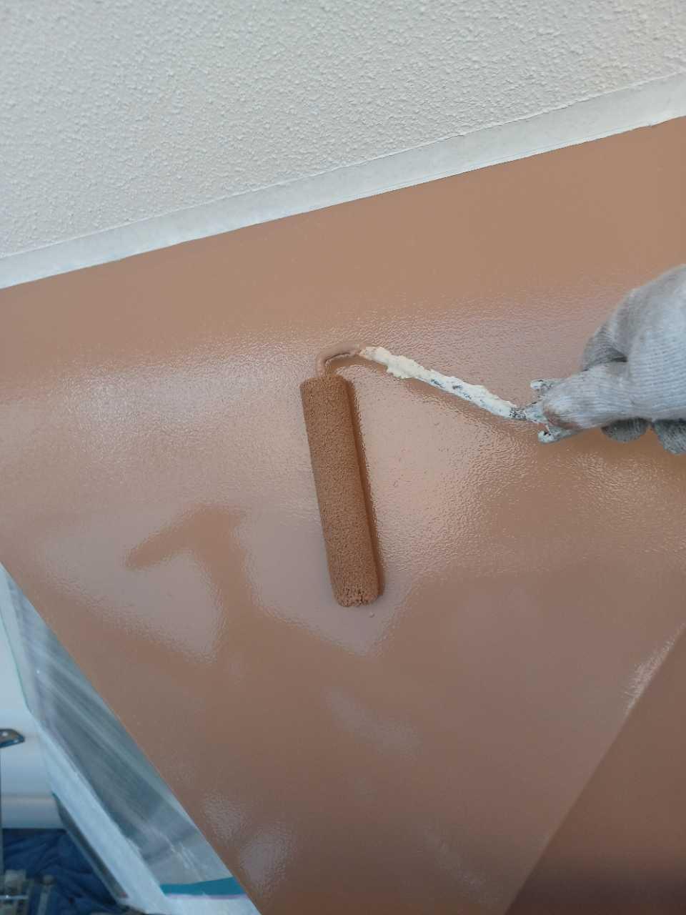 【庇塗装】上塗り