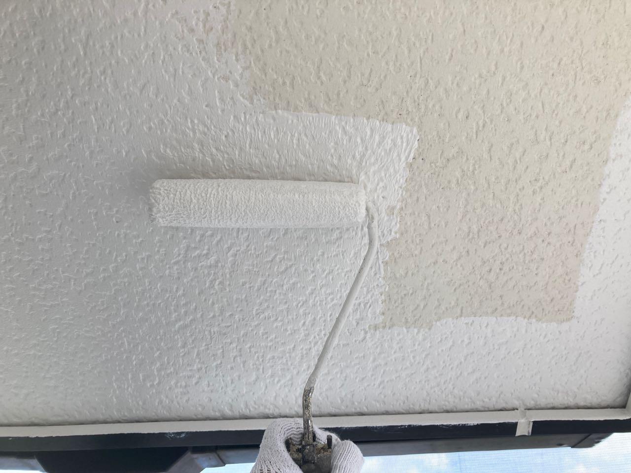 【軒天塗装】下塗り