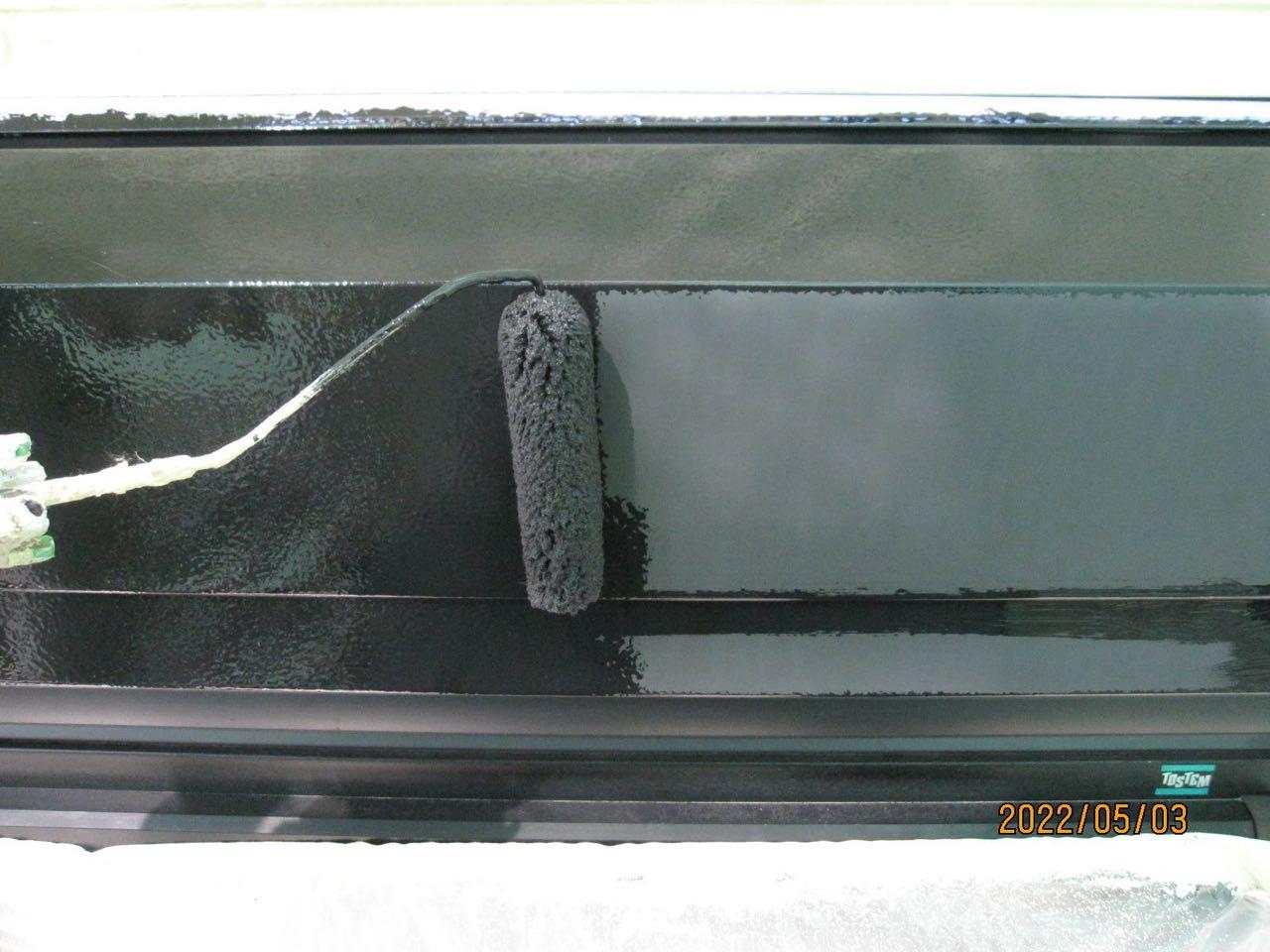 【シャッターボックス塗装】下塗り