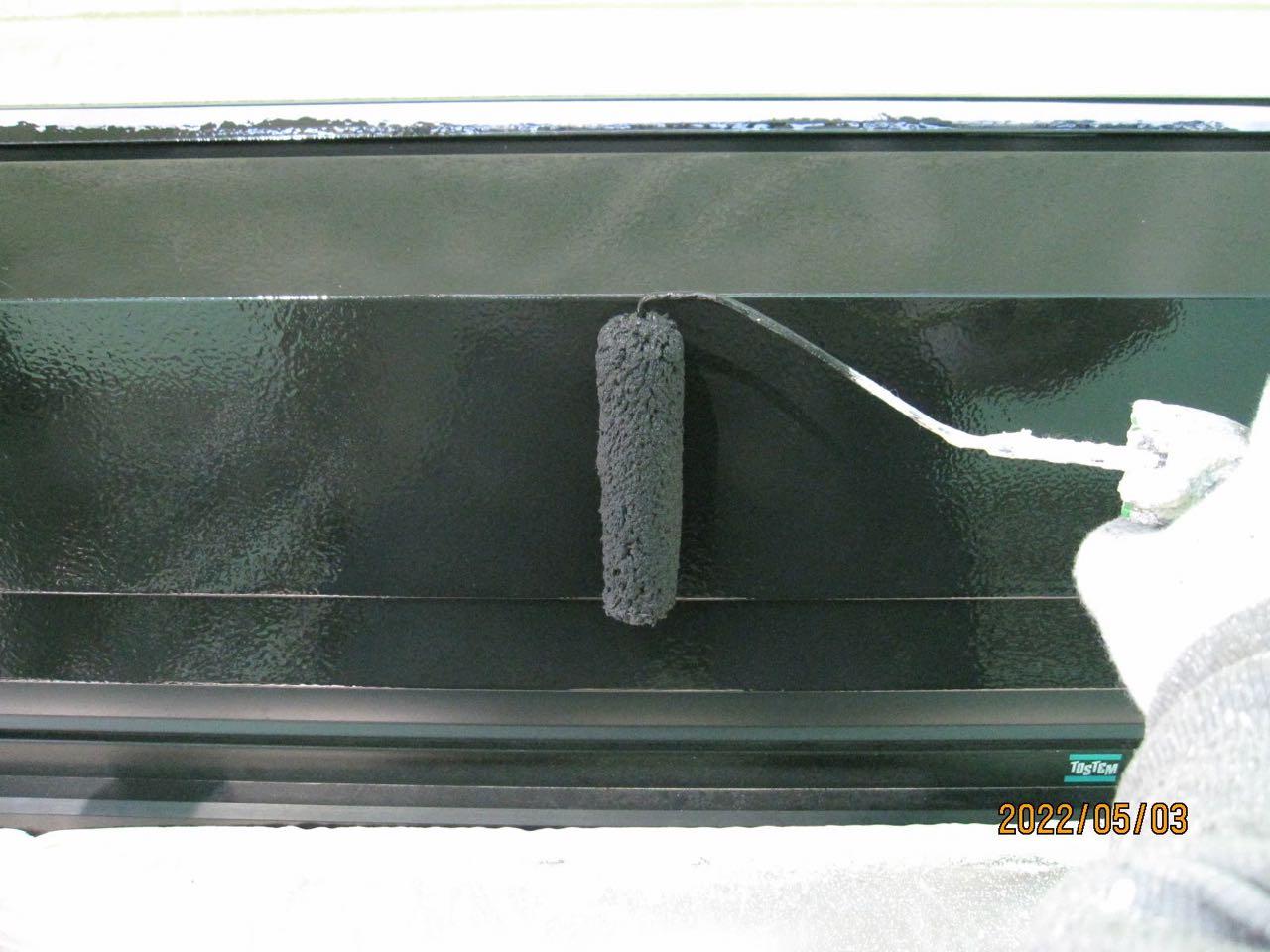 【シャッターボックス塗装】上塗り